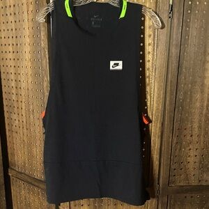 Nike Black Training Tank with Neon Green and Neon Orange Accents Size M